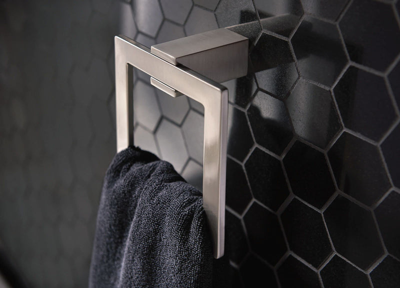 Moen Kyvos Collection Brushed Nickel Modern Bathroom Hand Towel Ring, BP3786BN (Pack of 2) Small (Pack of 2)