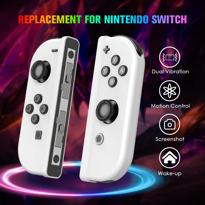 Replacement Controller for Nintendo Switch, Compatible with Switch/Lite/OLED, Controllers for Switch Controller Support Dual Vibration/Motion Control/Screenshot/Wake-up