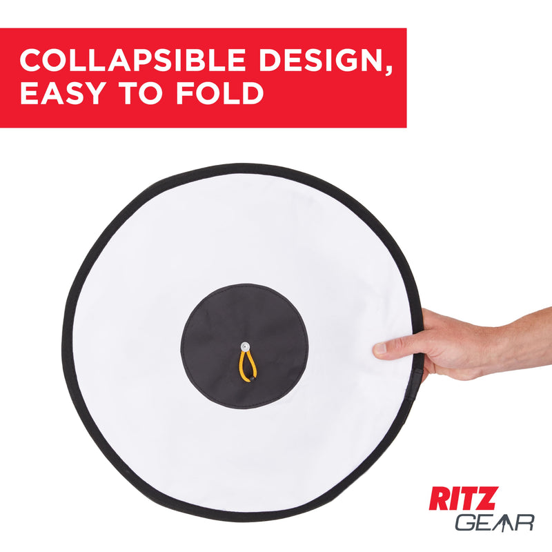 Ritz Gear Conic Dish Collapsible Flash Diffuser Softbox for Nikon, Canon, Sony, Pentax, Olympus, Panasonic Lumix, Neewer, Yongnuo Flash Speedlights with Adjustable Velcro Strap