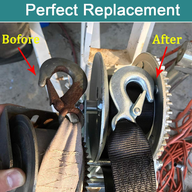 Marine Boat Trailer Winch Strap with Hook, Marine Winch Strap Replacement for Boat Jet Ski Loading, Launching and Retrieving ¡­