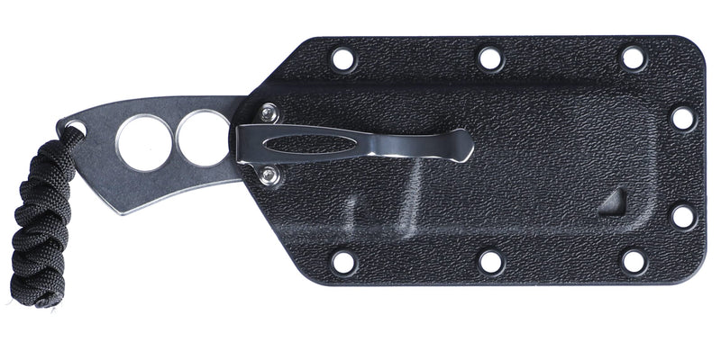 CRKT Razel Chisel Fixed Blade Knife: Everyday Carry Plain Edge, Stainless Steel Chisel Bevel w/Pocket Carry Sheath 2130,Silver