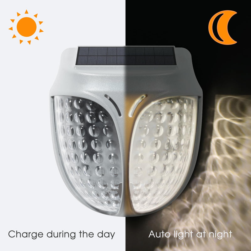 Energetic Small Solar LED Lights, IP65 Waterproof Dusk to Dawn Mini Solar Powered Lighting, 3000K Outdoor Wall Light for Garden, Deck, Patio, Yard, Driveway, Porch, Front Door, No Magnetic, 3 Pack No Magnetic Solar Lights