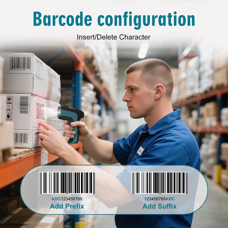 Industrial Barcode Scanner,Handheld2D&1D QR Code Reader withAutomatic Screen Scanning USBWired for Computer, POS, Mac lldeafor Warehouse, Logistics,Supermarket, Library
