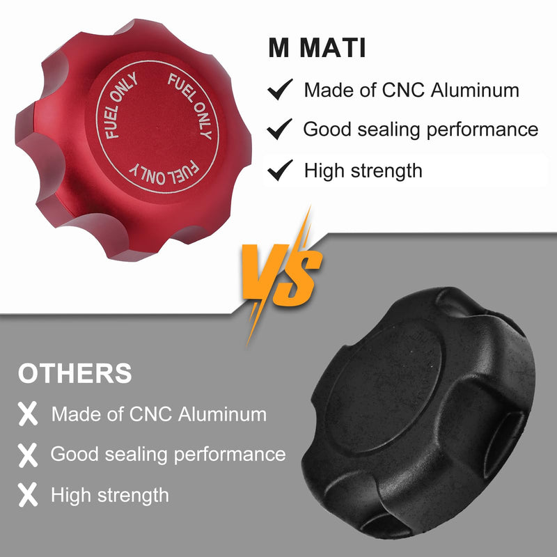 M MATI Fuel Cap Gas Cap Red for Polaris RZR Ranger General Sportsman Scrambler Magnum Outlaw Trail Blazer Boss RMK INDY SwitchBack IQ Rush