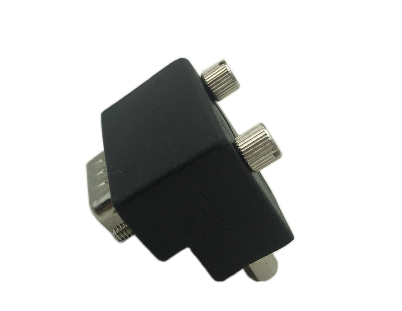 CERRXIAN 90 Degree DB9 9 Pin RS 232 Male to Female Serial Gender Changer Extension Cable Converter Adapter Coupler