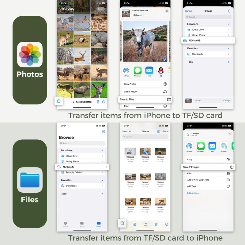 Trail Camera Viewer, Game Camera SD Card Reader for Hunters to View Images and Videos for iPhone 15 or Later and Android (USB-C) For iPhone 15 or later, Android (USB-C)