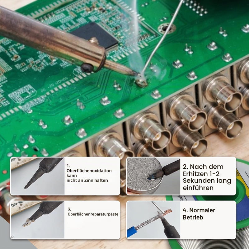 Soldering Tip Cleaner, 30 g Soldering Tips Reactivator (Lead-Free), Soldering Tip Activator, Soldering Tip Cleaner, Used to Activate the Oxidised Soldering Iron Tip, Soldering Sponge, Flux Soldering