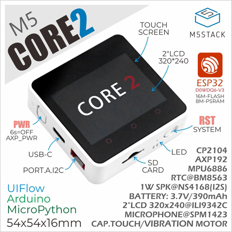 M5Stack Core2 IoT Development Kit