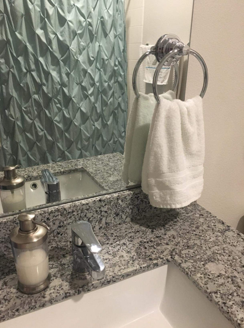 JiePai Vacuum Suction Cup Towel Ring,No Drill Bath Towel Holder, Chrome | Wall Mounted Round Towel Holder,Bathroom Hardware Accessories,Stainless Steel Hand Towel Holder,Adhesive Towel Ring Suction Towel Ring-chrome