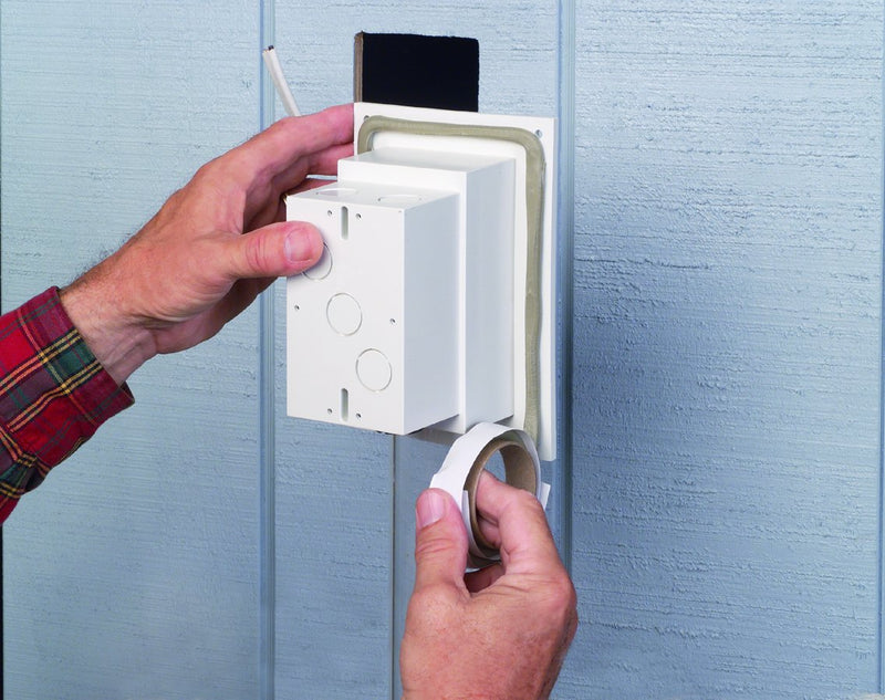 Arlington DBVR1C-1 Low Profile IN BOX Electrical Box with Weatherproof Cover for Flat Surface Retrofit Construction, 1-Gang, Vertical, Clear