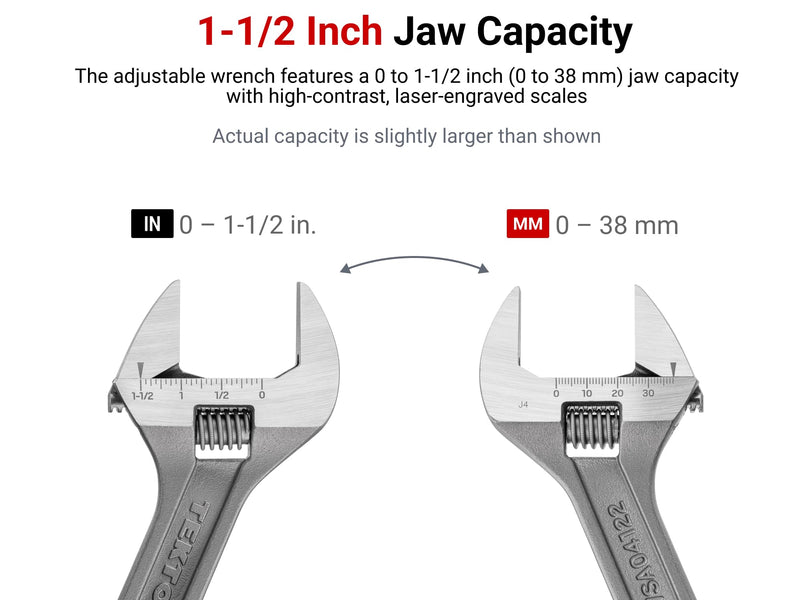 TEKTON Adjustable Wrench Set, 2-Piece | WSA90000 2-pc. Set (6 in., 9 in.)