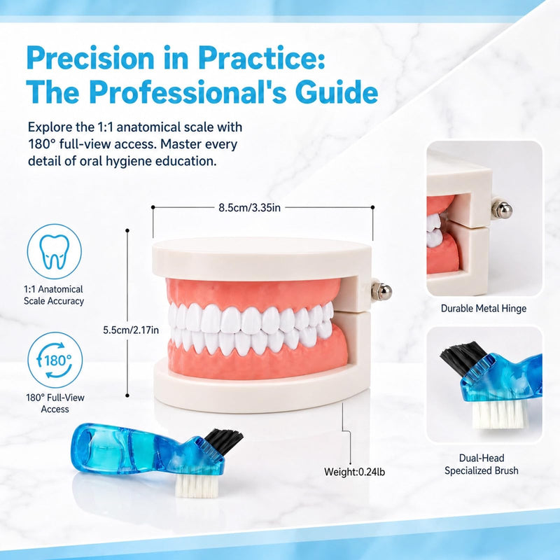 Dental Model, Dental Model with Toothbrush, Standard Dental Study Model, Teeth for Dental Teaching, Toothbrush Demonstrations | Standard Dental Study Model, Teeth for Dental Education, Toothbrush Demonstrations