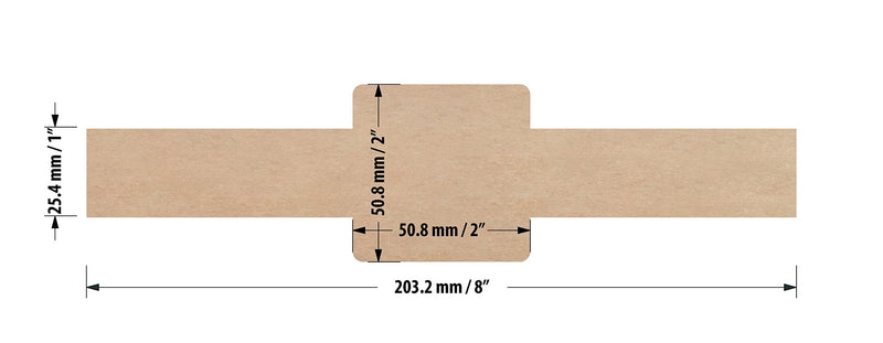 [Australia - AusPower] - Mr-Label 1”×8” Printable Natural Kraft Brown Wrap Label - Cigar Band Label - for Handmade Lotion Bars Bath Bombs | Gift Label - for Inkjet/Laser Printer (10 sheets/50 Labels) 10 sheets/50 Labels 