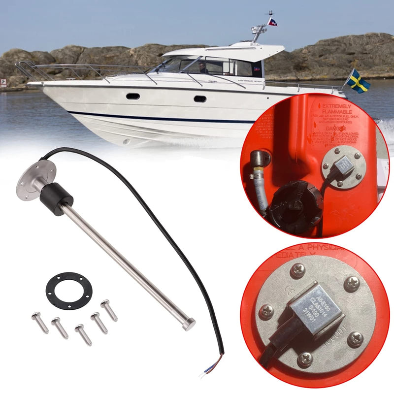 KAOLALI Level Sensor, Stainless Steel Fuel Sending Unit, Water Level Indicator Sensor for Boats, Motorhome, Fuel and Water Indicator, Fuel Gas Sensor, 5-Hole 0-190 Ohms (275 mm) 275MM