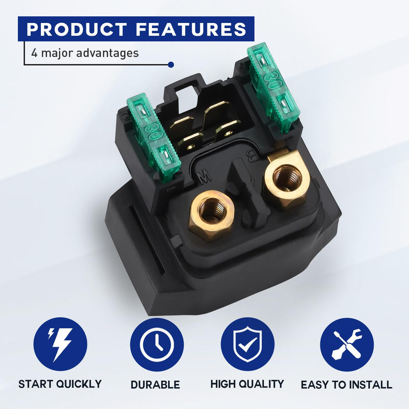 Starter Solenoid Relay for Yamaha YFM350 250 400 450 660 700 Raptor Grizzly Bruin Kodiak Big Bear Wolverine YXR450 YXR660 Rhino YFM250 Bear Tracker