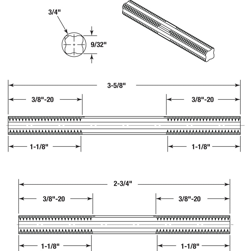 Prime-Line E 2666 French Colonial Door Levers, Heavy Weighted Casting Design, Classic Bronze (1 Set) 1/4 Inch