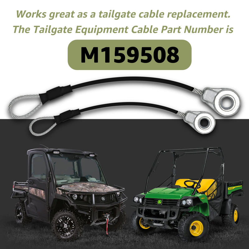 M159508 Tailgate Cable for John Deere Gators Utility Vehicle M TE TH TX XUV TH 6x4 HPX615E HPX815E XUV865R XUV825E (2pcs)