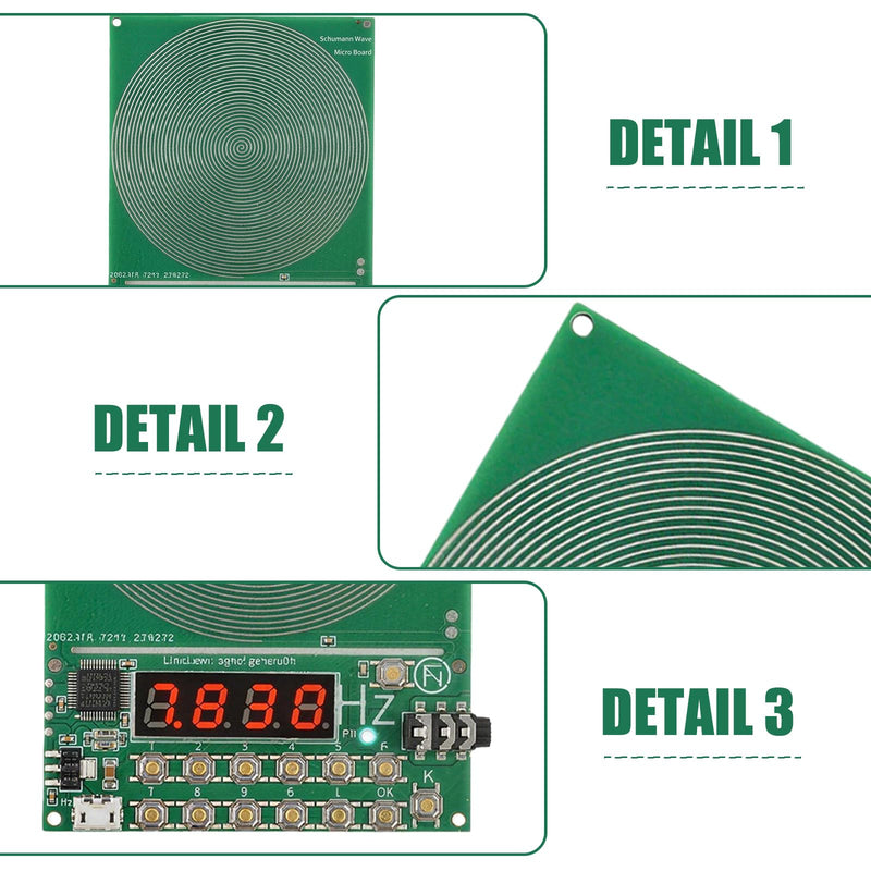 Schumann Frequency Generator: 7.83 Hz Schumann Wave Generator with Display, USB Port Frequency Generator, Natural Resonance, Stress Relief for Room Harmony, 0.1 ~ 100,000 Hz Adjustable