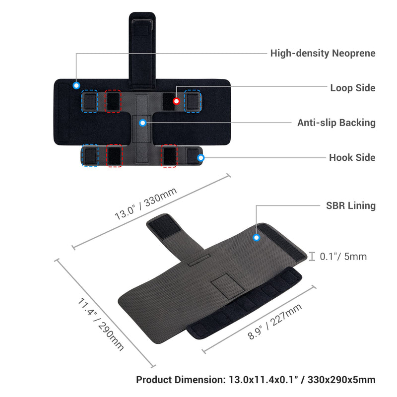 JJC Equipment Mounting Strap for Power Bank on Tripod for Long Time Photography,Remote/Off-Camera Flash Holder Strap for Photographer Videographer,Hard Drive/Computer Power/Smartphone Holder Strap
