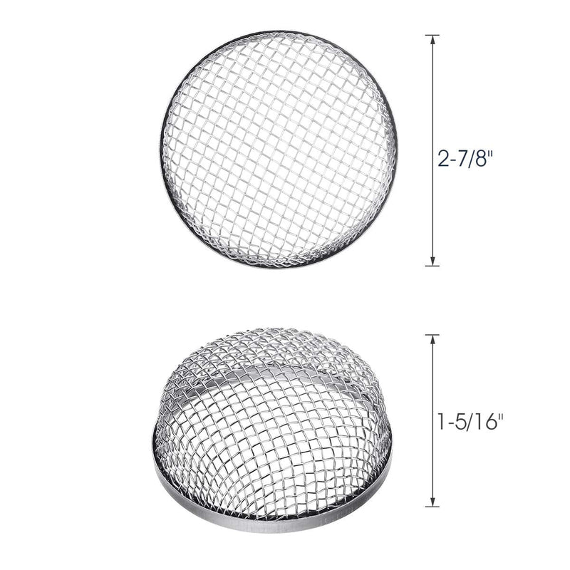 Miady RV Furnace Vent Screen - 2 Pack Flying Insect Bug Cover Camper Heater Exhaust Vents - 2.8" Stainless Steel Mesh Screens - Installation Tool Included