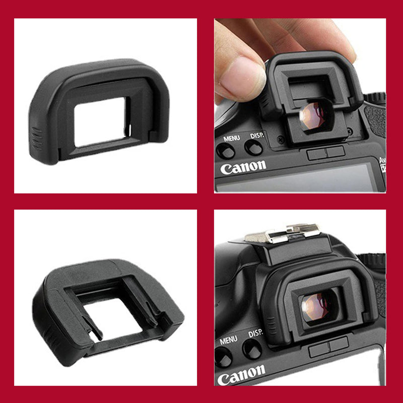 2 Pcs Eye Cup Viewfinder Rubber Frame Shell Cap Eyepiece for EOSR EOS-R Camera（with 3 Small Nails, 2 hot Shoes