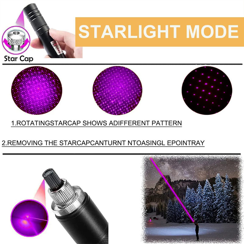 Purple Laser Pointer Indicator Light, Multiple Modes of cat Toy Pointer Teaching, Teaching Laser Pointer, USB Charging green