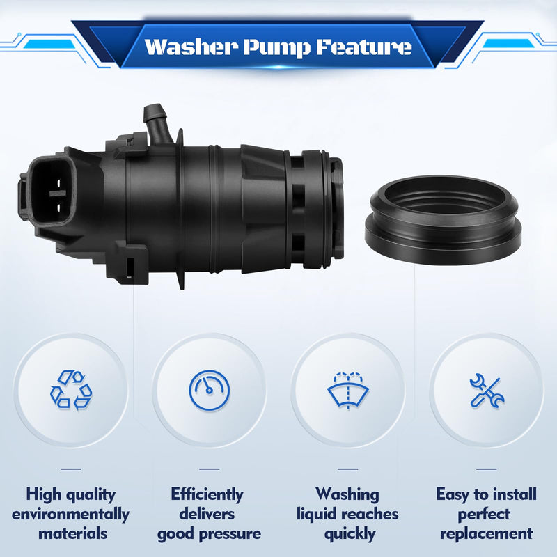 HHCSOP 85330-60190 Windshield Washer Pump, Compatible with Toyota Lexus Mazda Honda Scion, Replaces OEM 85330-21010 85330-AE010 85330-60180