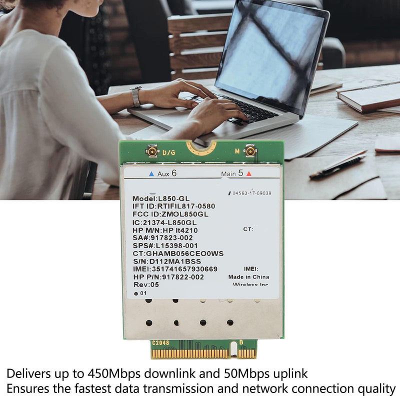 L850 GL IT4210 Module Network Card, M.2 4G LTE Multi Band Network Adapter Internal Card Support for 1040 840 850 430 440 Laptop PC