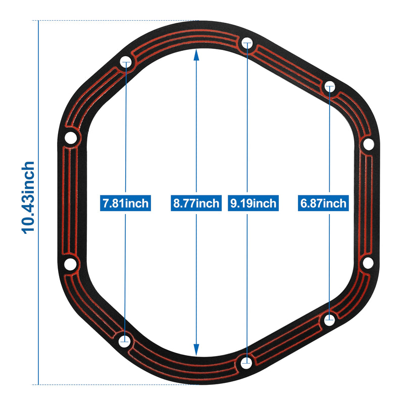 LLR-D044 Differential Cover Gasket Replacement for Dana 44 Axles Drivetrain Sealing