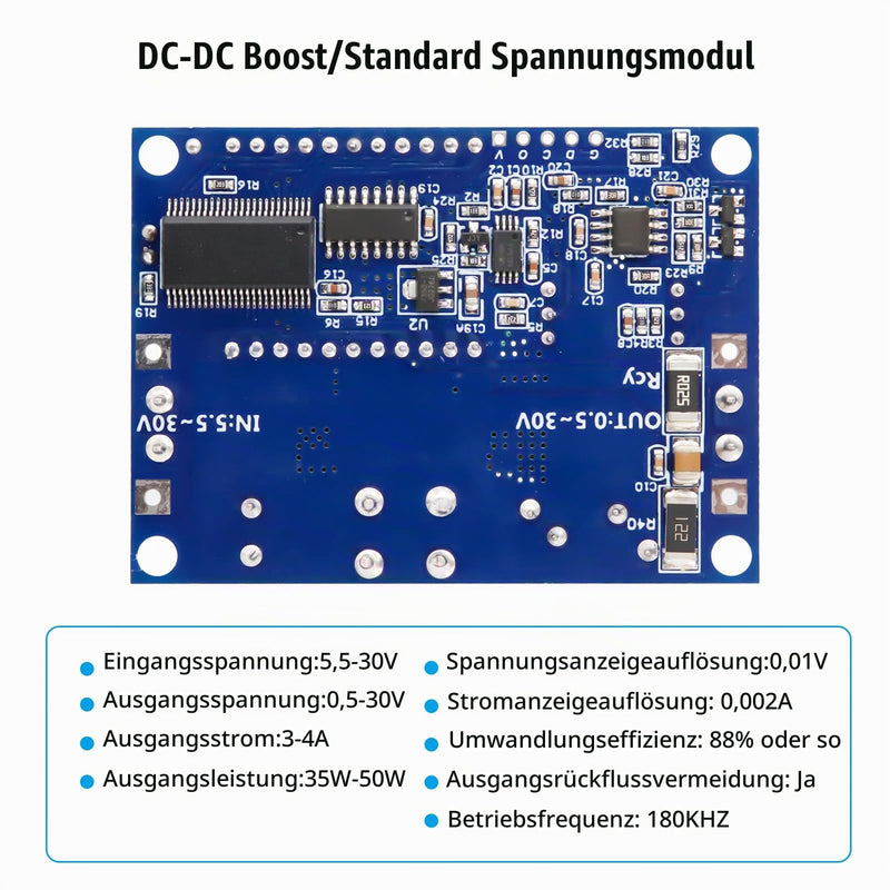 DC-DC Voltage Regulator Binghe Step Down Converter Buck Boost Converter Buck Converter with LCD Digital Display 5.5-30V to DC 0.5-30V Voltage Regulator Compatible with Arduino