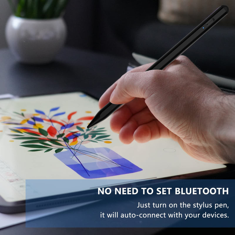 Stylus Pen for iOS&Android Touch Screens, Active Pencil for Samsung, Smart Digital Stylus Pens for Lenovo/Huawei/Vivo/Mi and Other Tablets, iPhone/Samsung/Google Pixel Smart Phones Drawing&Writing Black