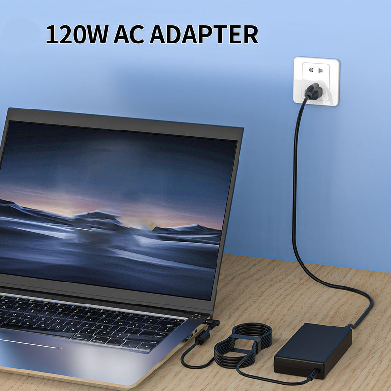 120W 19.5V 6.15A Laptop Charger 710415-001 Fit for HP USB-C Dock G5,HP USB-C/A Universal Dock G2 5TW13AA,Hp Docking Statio Charger,Envy 15 17 Series 732811-002 Adapter Power Supply 4.5*3.0mm Blue Tip