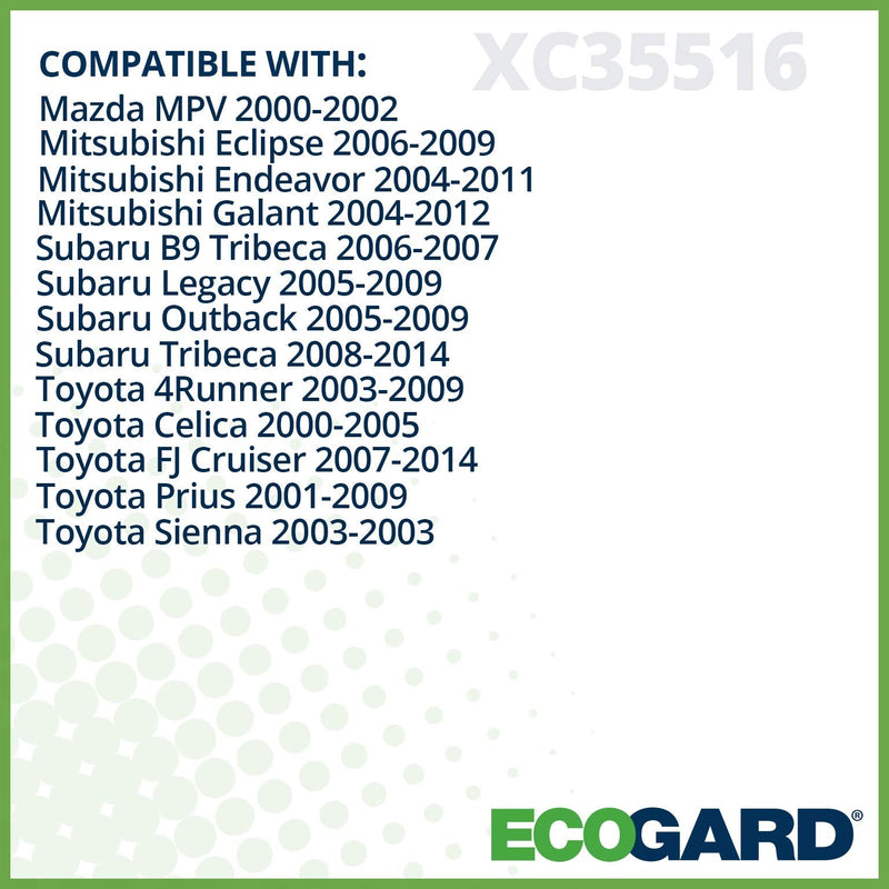ECOGARD XC35516 Premium Cabin Air Filter Fits Toyota Prius 2001-2009, 4Runner 2003-2009, FJ Cruiser 2007-2014, Celica 2000-2005, Sienna 2003 | Subaru Outback 2005-2009, Legacy 2005-2009