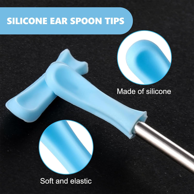 Pack of 50 Silicone Ear Cleaner Heads for Earwax Remover, Replacement Tips for Ear Camera, Ear Spoon Accessories for Ear Suckers, Earwax Sucker Ear Cleaner Accessories