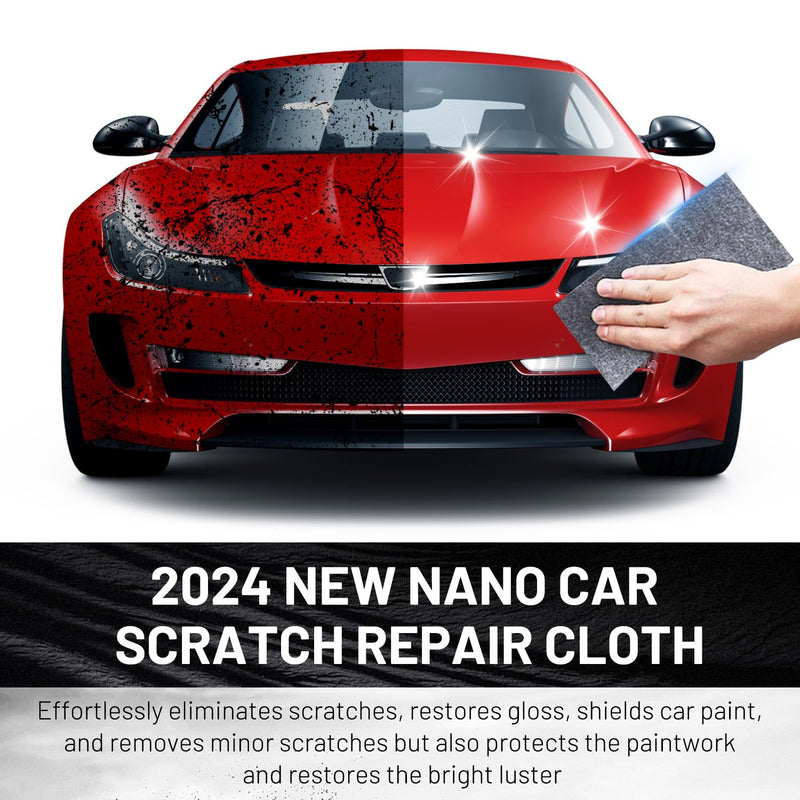 Nano Sparkle Cloth Car Scratch Remover Set, Nano Sparkle Cloth and Car Scratch Repair Paste, Magic Nano Cleaning Cloth Scratch Remover for Deep Scratch Repair 1PCS