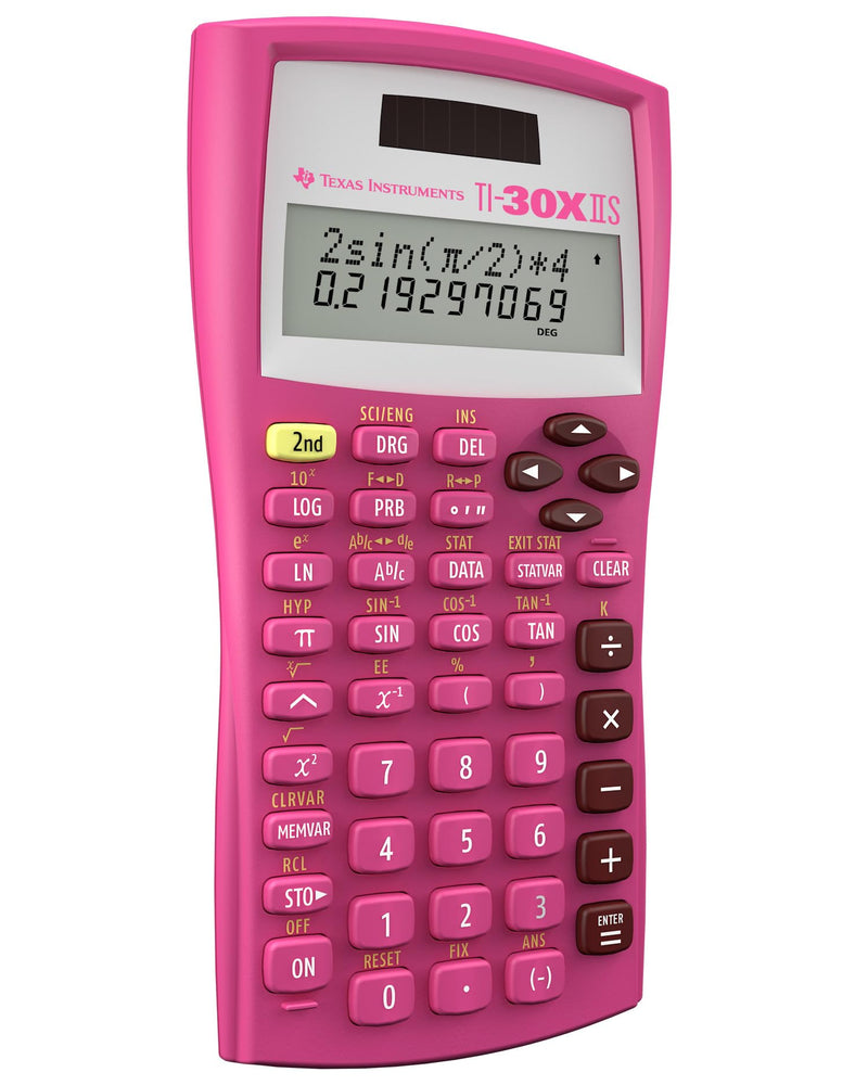 Texas Instruments TI-30X IIS 2-Line Scientific Calculator, Pink