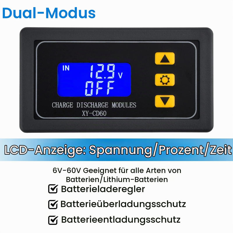 Heemol Battery Monitor Module Low Voltage Shut-Off Protects DC6-60V 10A with Display for Lithium Batteries