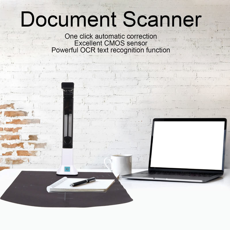 Professional Document Scanner, 8 Million Pixels Book&Document Camera Scanner with Automatic Correction, Auto Focusing Portable USB Document Camera, Smart OCR for