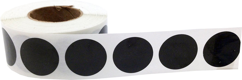 Black Removable Color Coding Labels for Organizing Inventory 0.75 Inch Round Circle Dots 500 Total Adhesive Stickers On A Roll