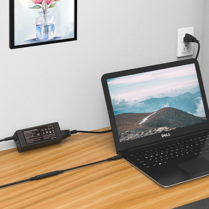 65W 45W AC Adapter Charger for Dell Laptop Charger, Dell inspiron 11 13 14 15 17 3000 5000 7000 Series laptops Round Connects Chargers（7.4mm and 4.5mm）