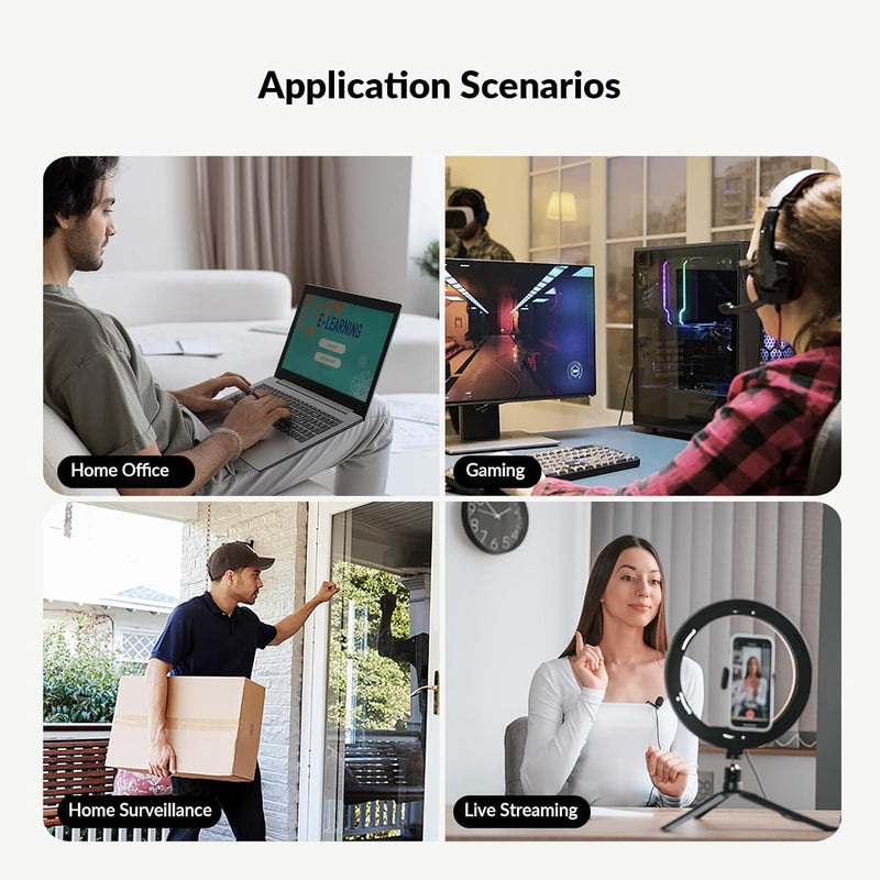 AV Access USB Extender Over Cat5e/6 196ft/60M, 4 USB 2.0 Ports, Plug and Play, No Driver, Supports All Operating System, Two Webcams Work Synchronously, Keyboard and Mouse Over Ethernet usb 2.0 extender 200ft (Power on RX Side)