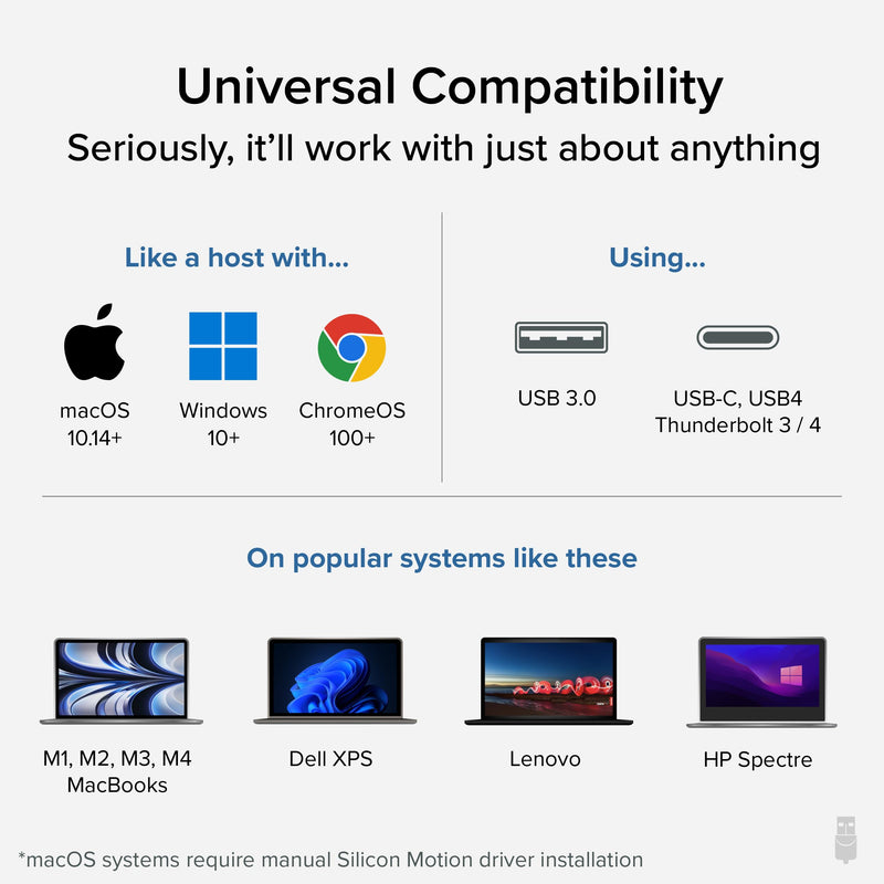Plugable USB to DisplayPort Adapter. Connect one or More to Any Mac or Windows System to add Extra displays up to 1920x1080 60hz. USB C and A