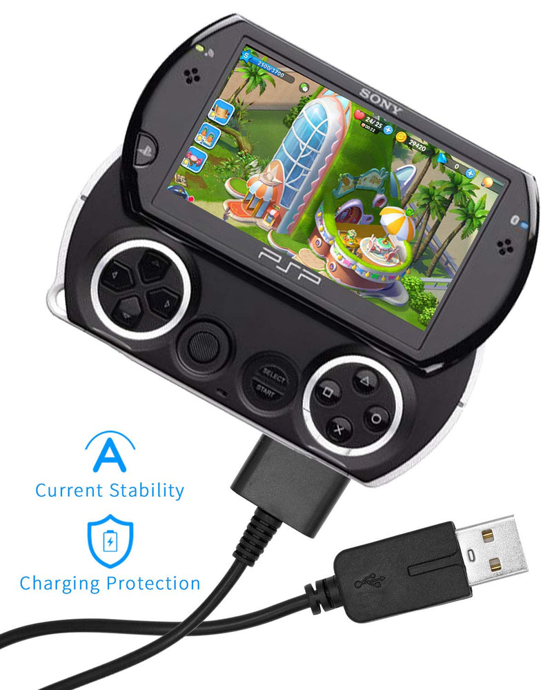 Data Sync Transfer Power Charger Cable Cord Compatible with PSP Go Power Cable, Data and Power Cable Fit for Sony PSP Go 2 in 1 USB 2.0