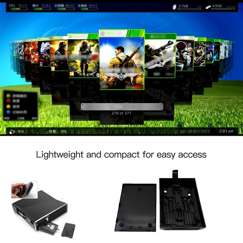 500GB 500G Internal HDD Hard Drive Disk Disc for Xbox360 Xbox 360 S Slim Games 500GB