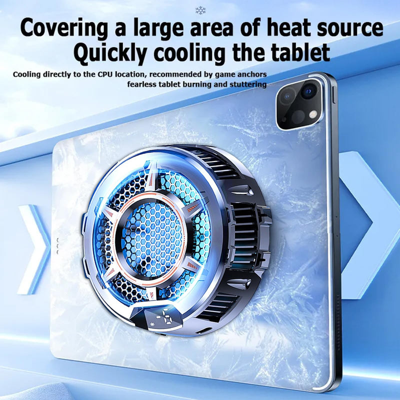 Tablet Cooler for ipad Surface Pro 30W Super Powerful Radiator Magnetic Phone Cooling Fan with 3 Cooling Modes, 3.93inch Universal Tablet Semiconductor Radiator for PC/Android/iPad X1567