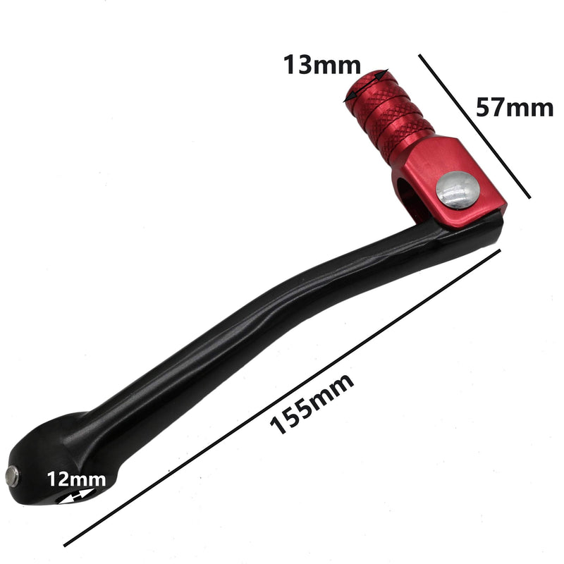 CNC Aluminum 2" Folding Gear Shifter Shift Lever for Honda XR50 CRF50 XR CRF 50cc 70cc 90cc 110cc 125cc Dirt Pit Bike (Red Black) Red Black