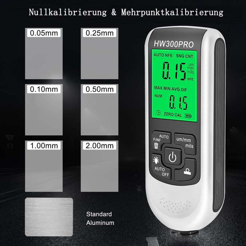 Coating Thickness Gauge Paint Gauge Digital LCD Display with Backlight Suitable for Measuring on Cars (1) 1