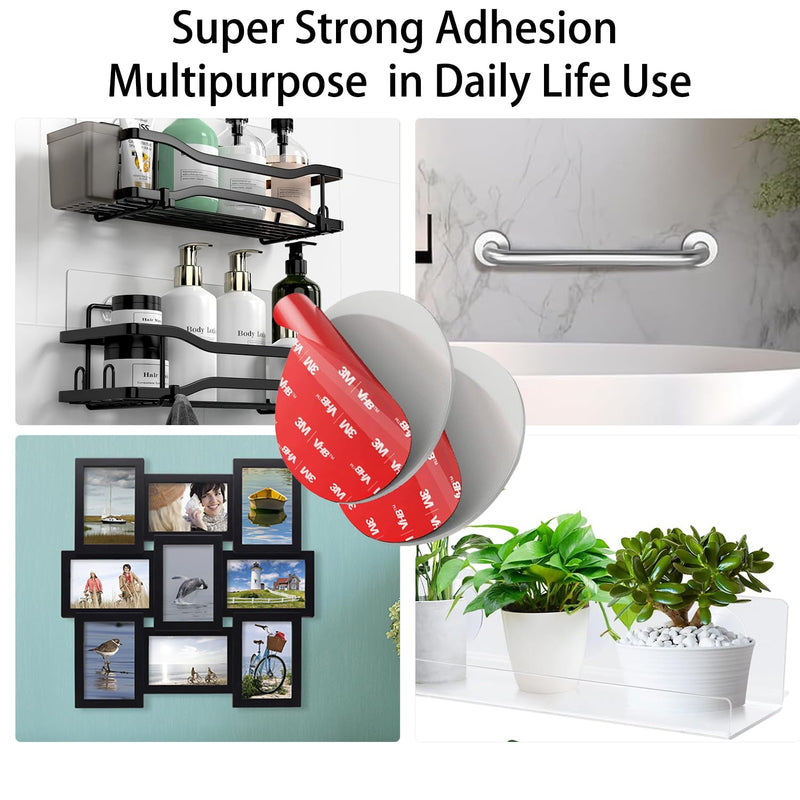 3 M Double Sided Adhesive Pads,Car Mount Sticky Pad Replacement. 3 M Sticky Dash Cam Mounting Tape.Heavy Duty Tape Sticker for Dashboard &Daily Use.Waterproof,Heat-resistant.Squares&Round,8 PCS
