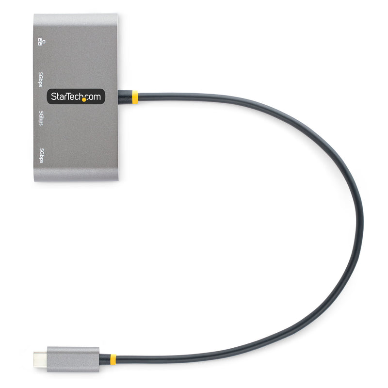 StarTech.com 3-Port USB-C Hub with Ethernet - 3X USB-A - Gigabit Ethernet - USB 3.0 5Gbps - Bus-Powered - 1ft/30cm Long USB Type-C Host Cable - GbE - Portable USB-C to USB-A Splitter (HB30C3A1GEA2)