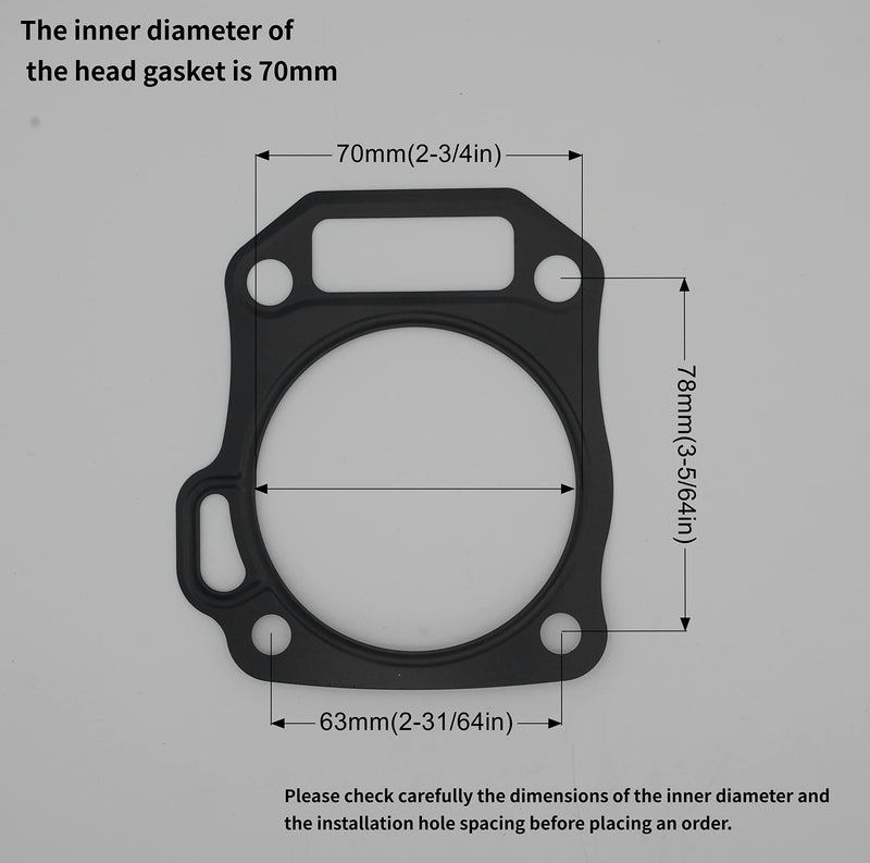 Strongthium Non Hemi Gasket Set Kit for Predator Tillotson Lifan Ducar Locin Lifan 210 212 213 224 Mini Bike Go Kart Engine Upgrade Rebuild 212cc 224cc